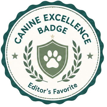 Marks trusted quality as chosen by canine experts.