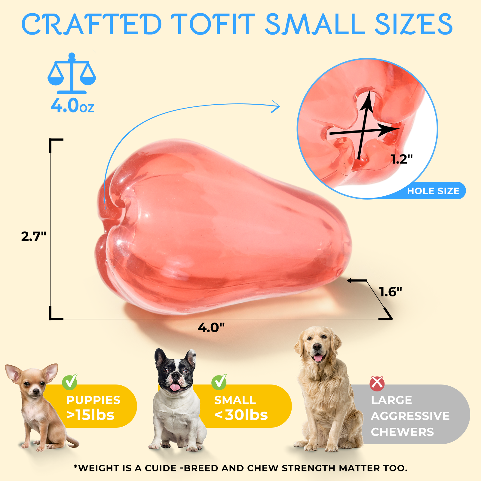 NibbleFru Dog Treat Dispensing Toy