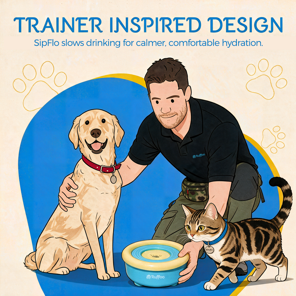 SipFlo Dog No Spill Water Bowl