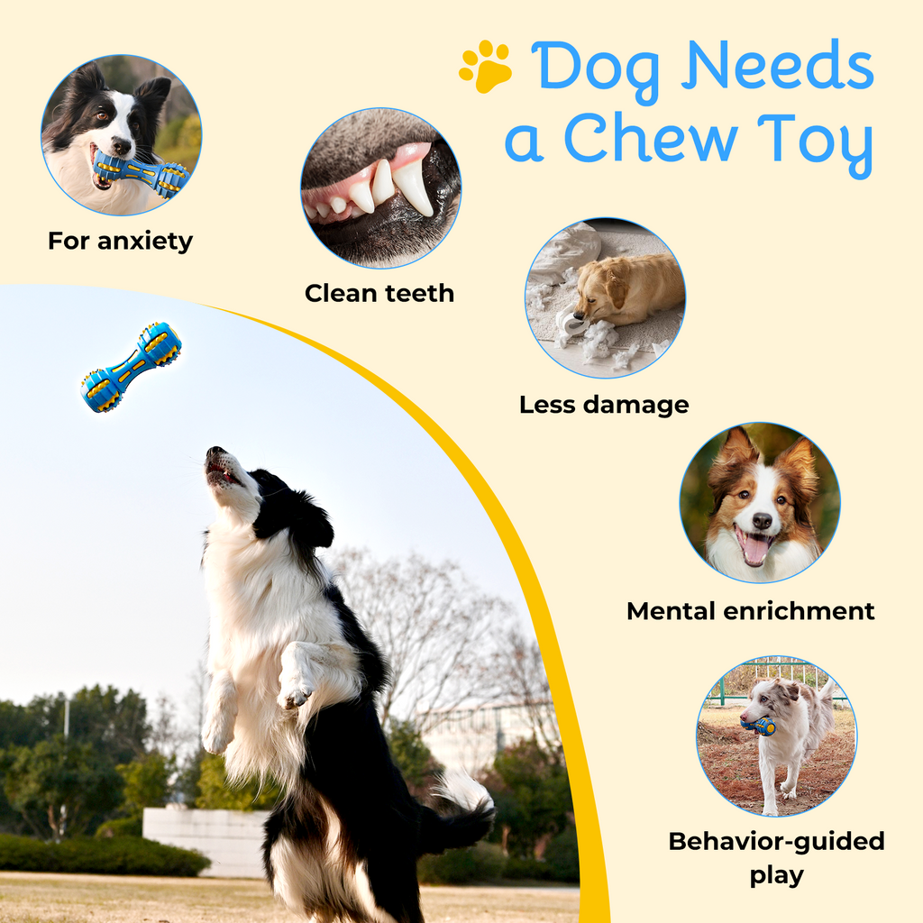 GnawBell Dog Chew Toy (Blue)