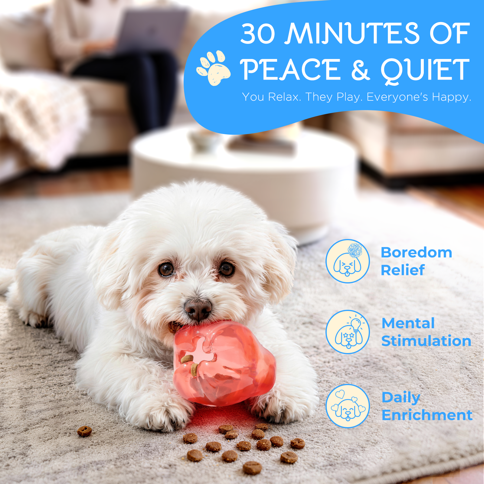 NibbleFru Dog Treat Dispensing Toy